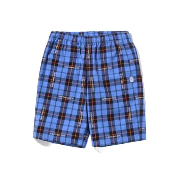 A BATHING APE Logo Check Shorts