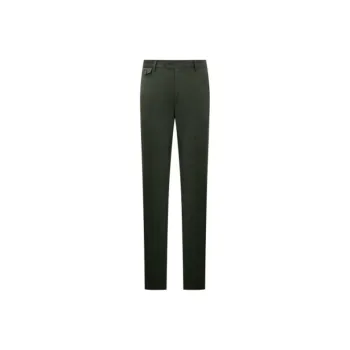 SAINT ANGELO Suit Trouser Men's Plain Green Denim Color