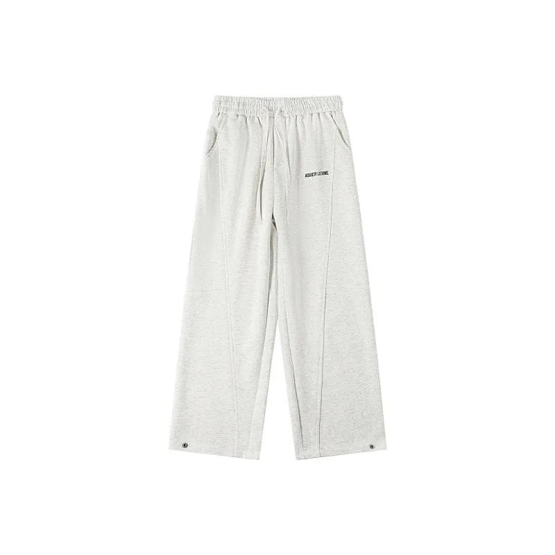 Michael Rock Casual Pants Unisex White Gray-0
