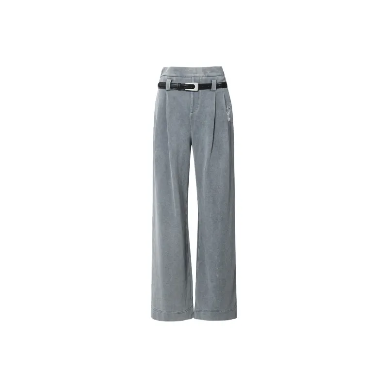 Valeria Obbaco Casual Pants Unisex Gray-0