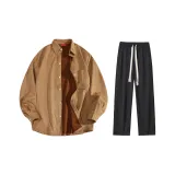 Clothing Set (Top in Caramel+Bottom in Black)
