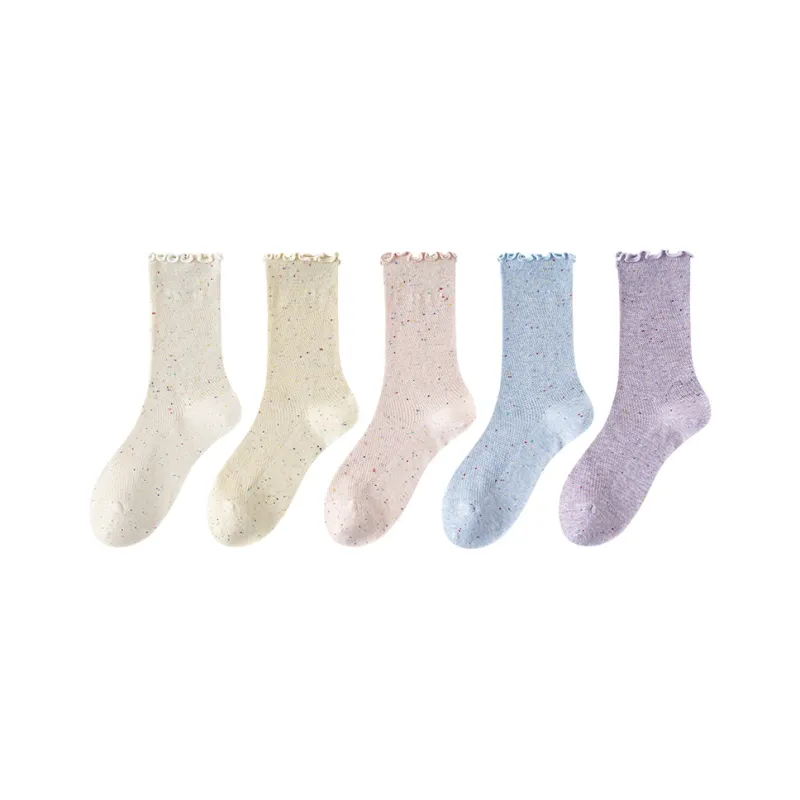 Top Melon Mid Calf Socks Women's Combo Set-20