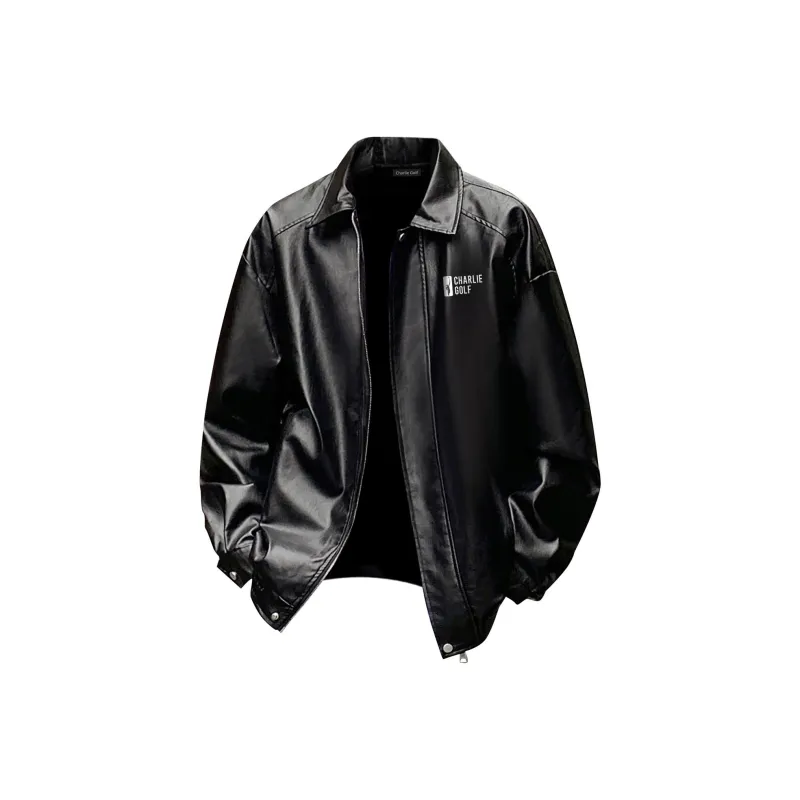 CHARLIE GOLF Leather Jacket Unisex-1