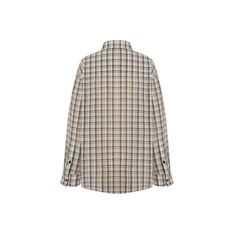 MOCO Shirt Women's Light Camel Plaid-1