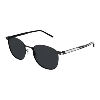 SAINT LAURENT Metal Round Sunglasses Unisex Black