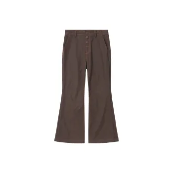 UNVESNO Casual Pants Unisex Dark Red Brown