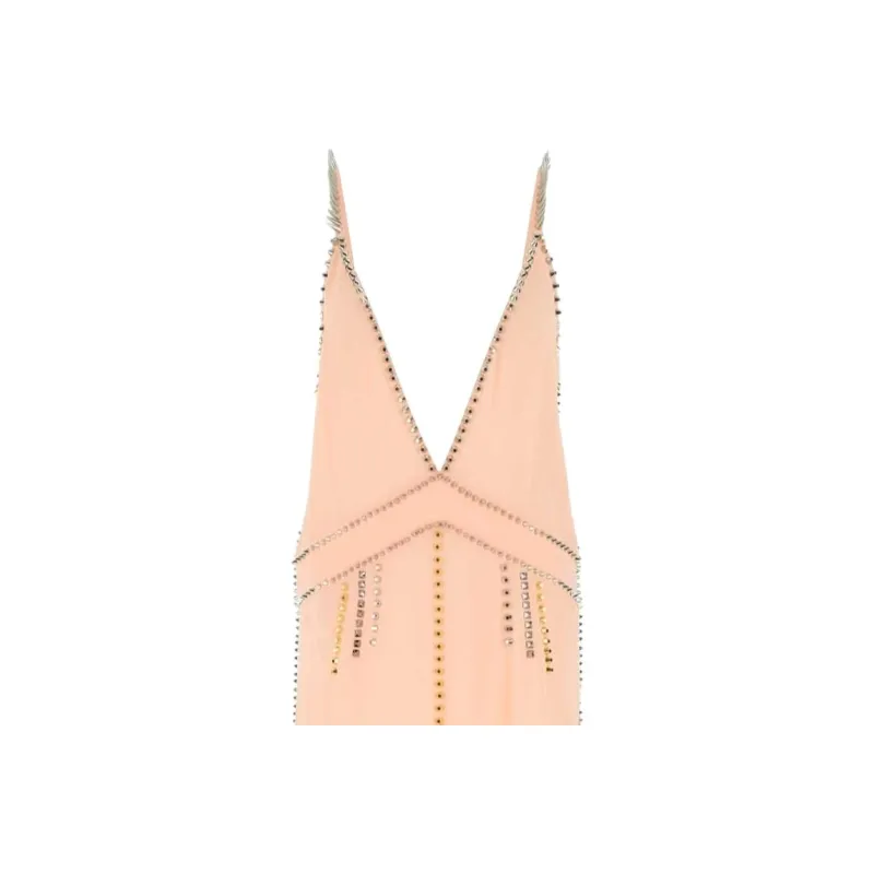 MIU MIU Sleeveless Dress Women's Rose Red-2