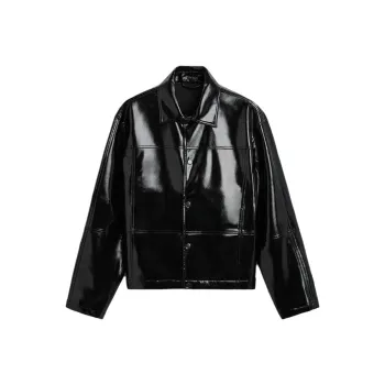 ZARA Leather Jacket Men's Black
