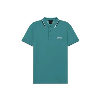 HUGO BOSS Polo Shirts Men Turquoise