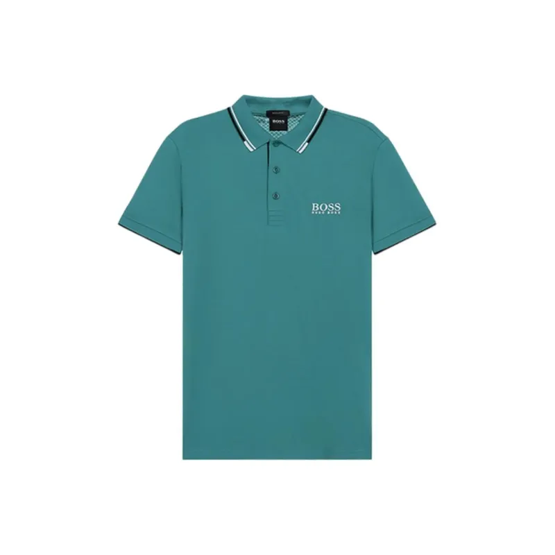 HUGO BOSS Polo Shirts Men Turquoise-0