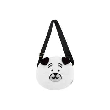 Friendship Plush Crossbody Bag, Shoulder Bag Women's White & Black
