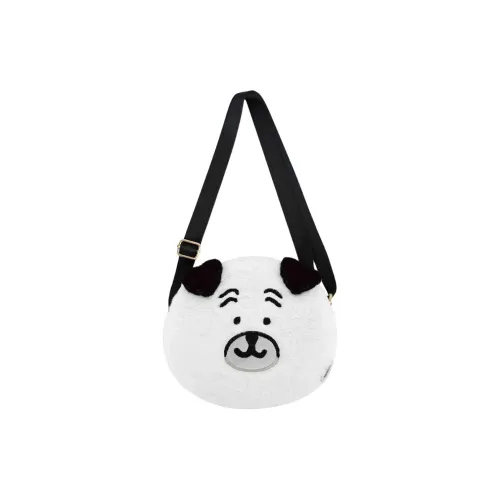 Friendship Plush Crossbody Bag, Shoulder Bag Women's White & Black