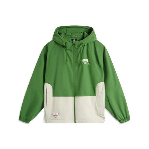 LiNing Basketball Collection Trench Coat Men's Oil Pine Green Umber