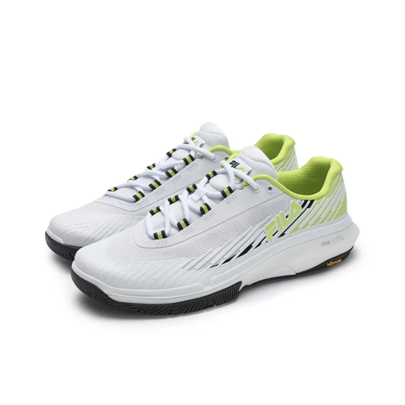 FILA ACE Cushioning Slip Resistant Low Top Tennis Shoes Men's White Green-1