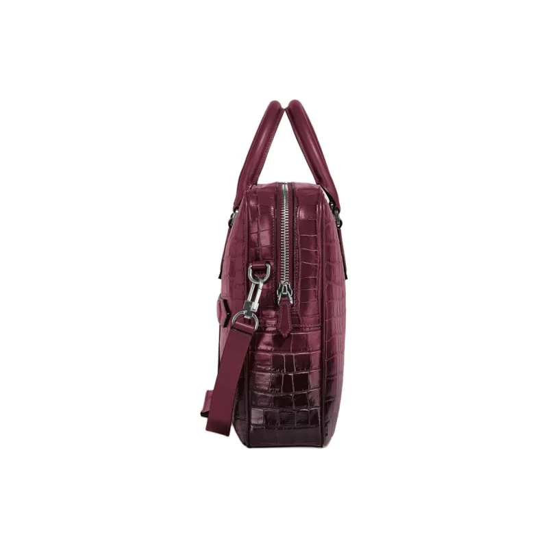 MONTBLANC Leather Briefcase Women's Ink Black Currant Color-2