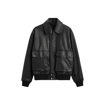 ZARA Leather Jacket Men's Black