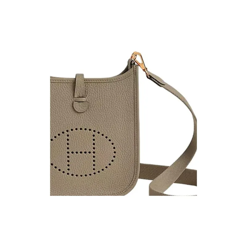 HERMES Evelyne Clemence Calfskin Shoulder Bag Women's 65 Vert Moyen Medium Green-1