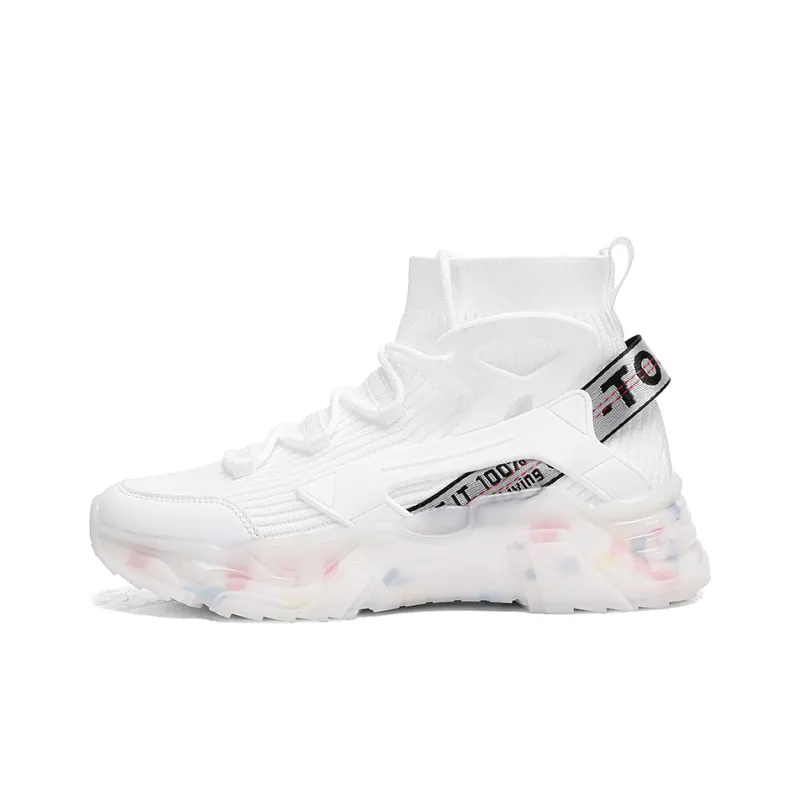 AMICNIEGD Breathable And Wear resistant High Top Chunky Sneakers Men's-5