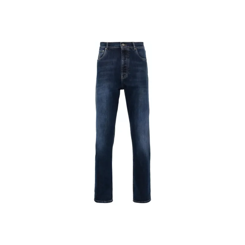 Brunello Cucinelli Distressed Straight Leg Jeans-0