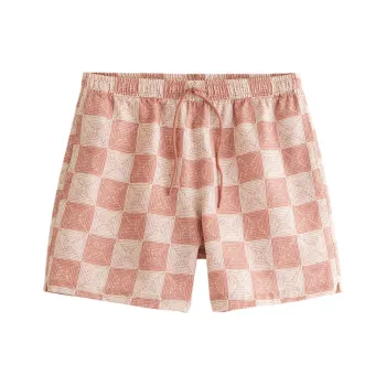 Abercrombie＆Fitch Swimming Shorts Men's Dark Red Pattern
