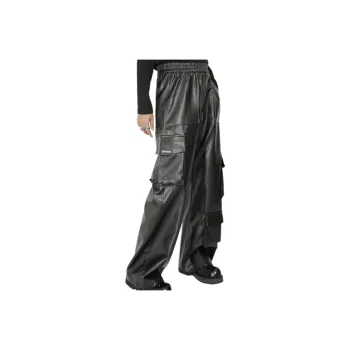 HLPT Leather Pants Unisex Black
