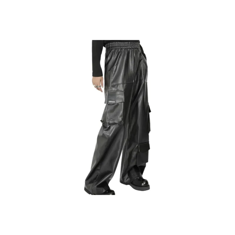 HLPT Leather Pants Unisex Black-0