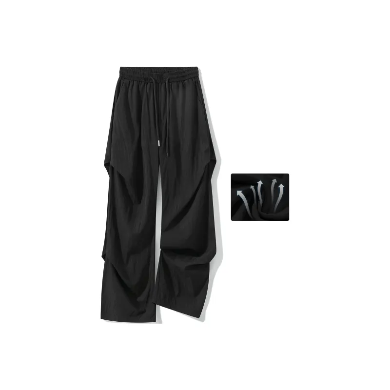 SOIE Cargo Pants Unisex Pink [Summer Cool Ice Silk Material]-8