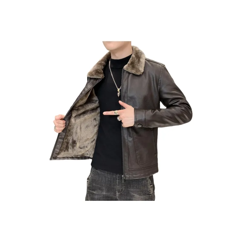 PIERRE CARDIN Leather Jacket Men's-16