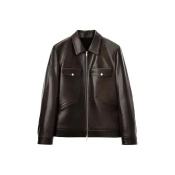 SINBOS Leather Jacket Men's Taupe