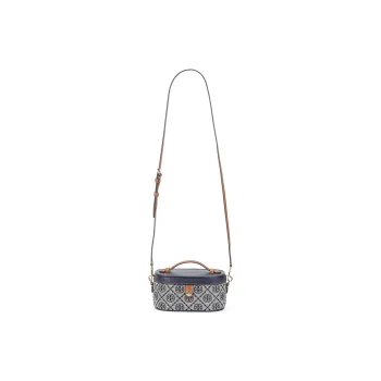 TORY BURCH T Monogram Fabric One Shoulder Handbag Regular Women's Marine Blue