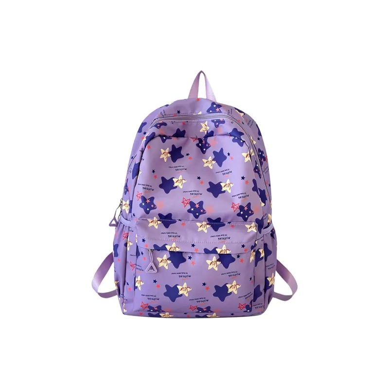 URBAN FOREST Nylon Backpack Unisex Purple/Khaki/Blue/Pink-0