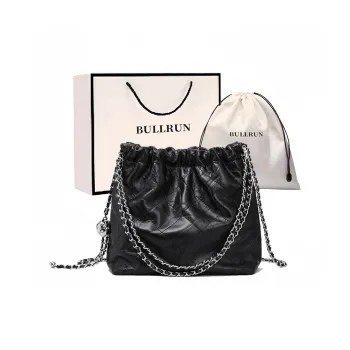 Bullrun Cow Leather Shoulder Bag Women's Black