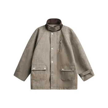 WLNEXT Leather Jacket Unisex Gray
