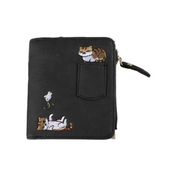 ALOENEY PU Wallet Women's Light Pink/Blue/Black/Gray