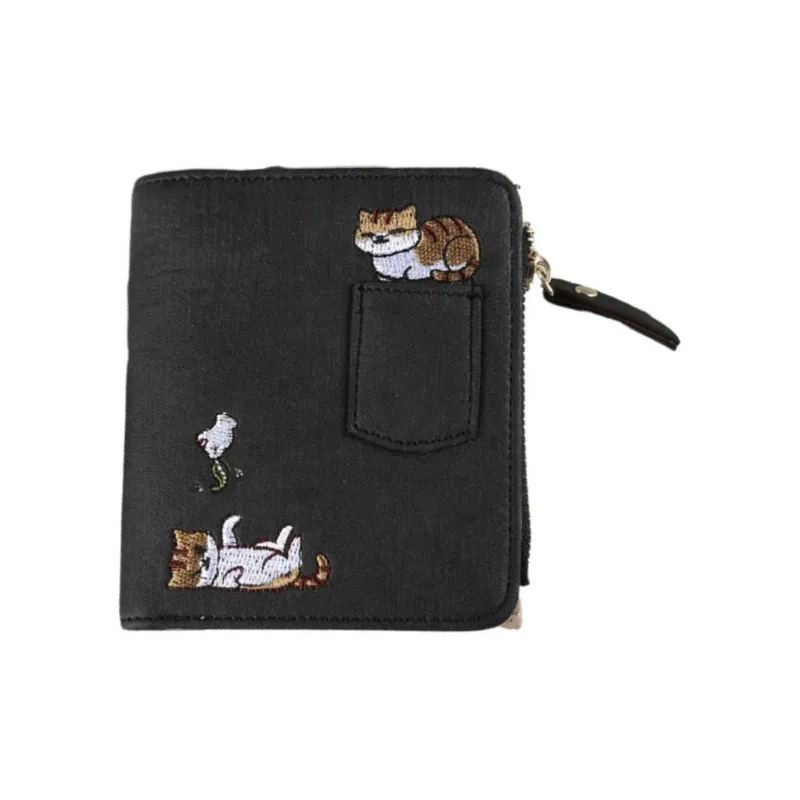 ALOENEY PU Wallet Women's Light Pink/Blue/Black/Gray-4
