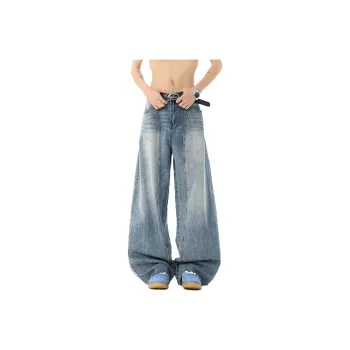 QOTRIOCK Jeans Unisex Blue