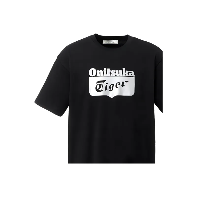Onitsuka Tiger T Shirt Unisex Black/Silver-2