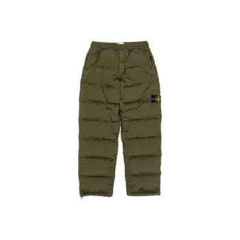 STONE ISLAND Compass Logo patch Padded Wide leg Trousers