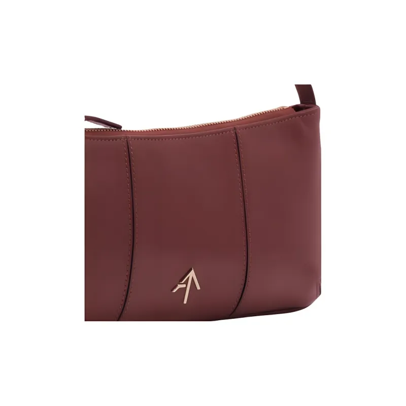 Manu Atelier PITA Series Smooth Calf Leather Shoulder Bag Women's Red-3