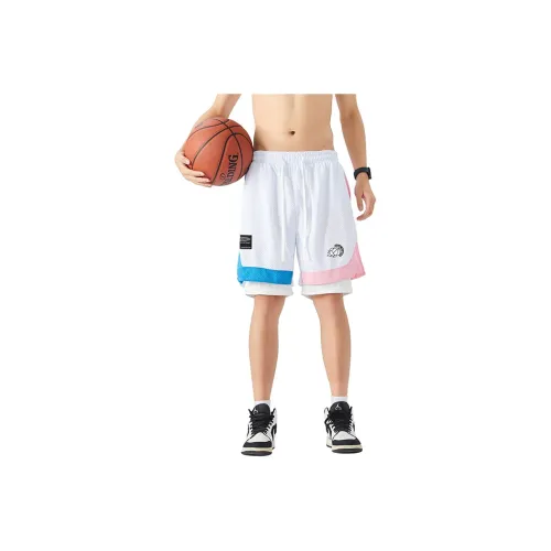 GSUE Casual Shorts Summer Unisex Pink Blue Mismatched