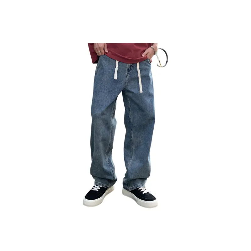 【dme】 Jeans Men's Dark Washed Color-0