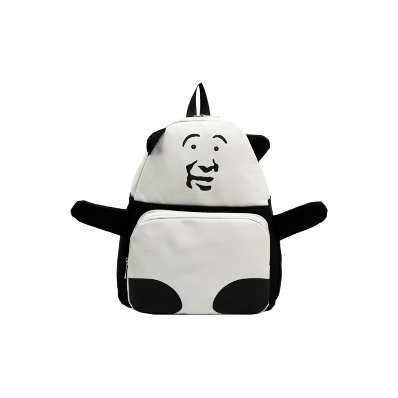 LEXI Fabric Backpack Unisex Black White-4