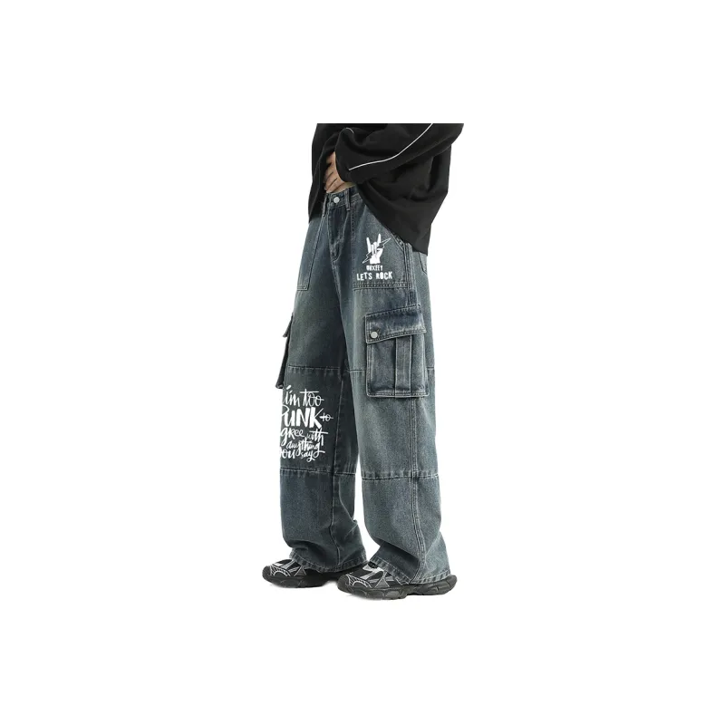 Qnxeey Jeans Unisex-15
