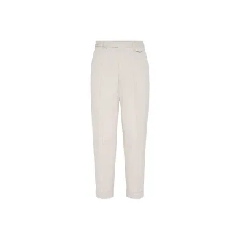 Brunello Cucinelli Pleat Detailed Tapered Leg Trousers