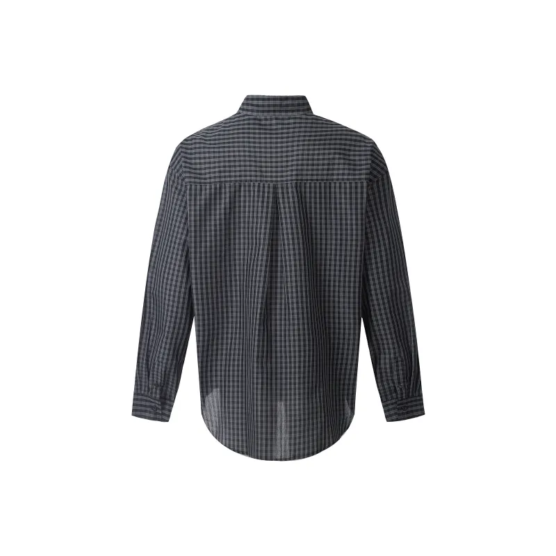 IMHM Shirt Unisex Black Gray Plaid-1
