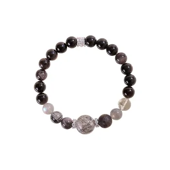 ZUIWENGLANGYASHANWENCHUANG Obsidian Bracelets Unisex