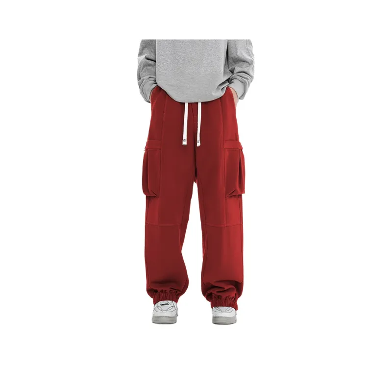 T IRA Cargo Pants Unisex Orange Red-1