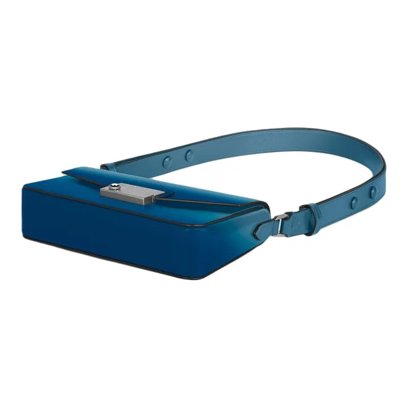 MONTBLANC Meisterstuck Leather Crossbody Bag Mini Unisex Ink Smoky Blue-3