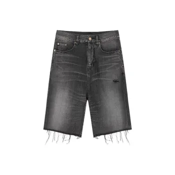 SAINT LAURENT Denim Shorts Men Black