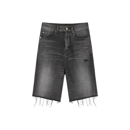 SAINT LAURENT Denim Shorts Men Black